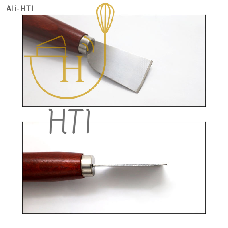 Leatherwork Knife - سكين جلدي بمقبض خشبي من الفولاذ