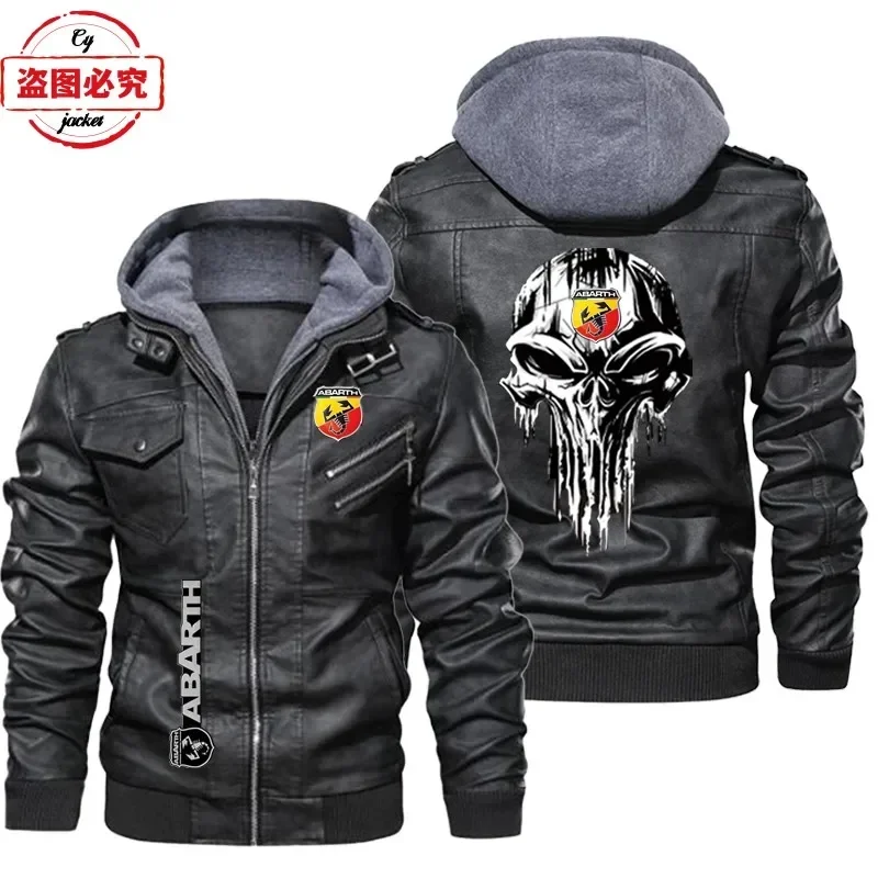 جاكيت جلد بمقاس أوروبي مع شعار - مراجعة Leather Work Jacket With Hood وسعره