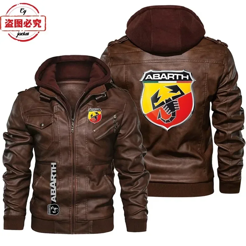 جاكيت جلد بمقاس أوروبي مع شعار - مراجعة Leather Work Jacket With Hood وسعره