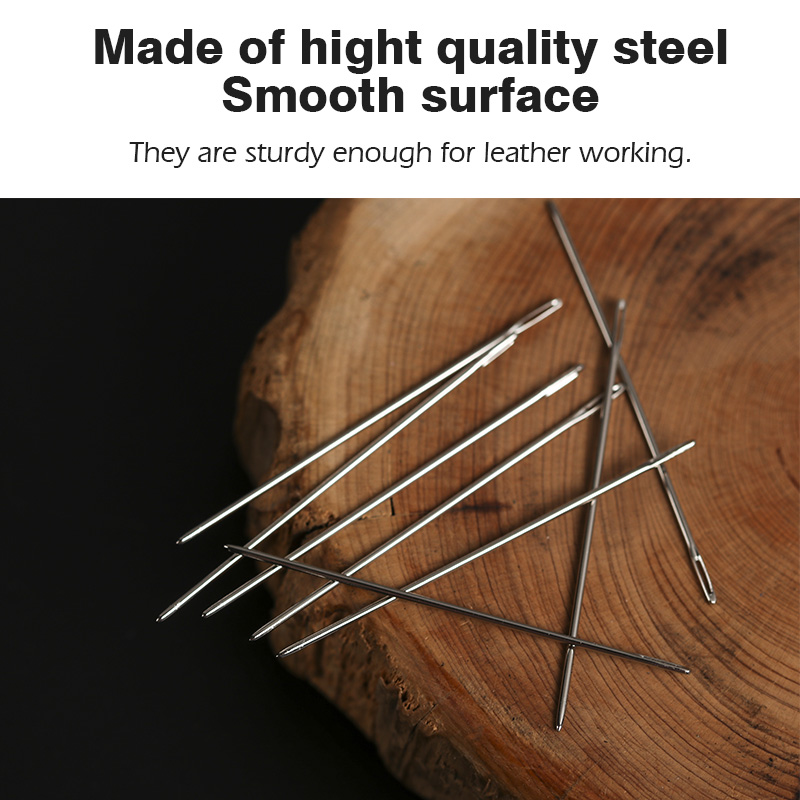 WUTA 24 قطعة كبيرة العين حادة  - مراجعة Leather Needle Harness وسعره