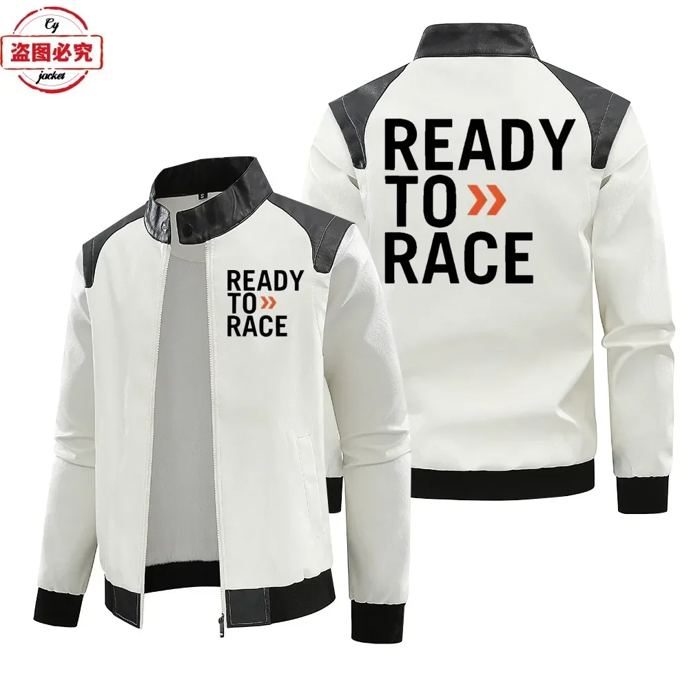 سترة جلدية مطبوعة بشعار Ready  - مراجعة Leather Work Jacket With Hood وسعره
