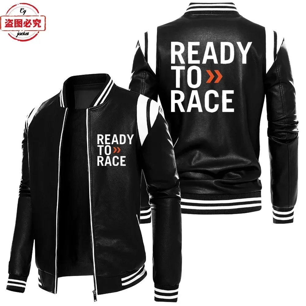 سترة جلدية مطبوعة بشعار Ready  - مراجعة Leather Work Jacket With Hood وسعره