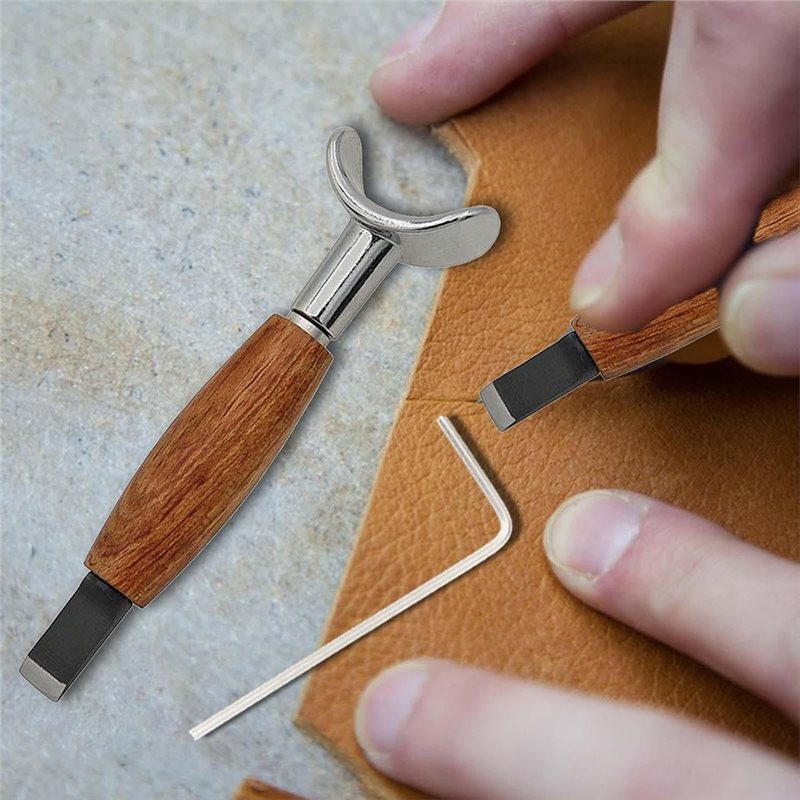 أداة نحت جلدية يدوية دوارة للف - مراجعة Leatherwork Knife وسعره